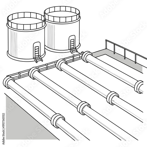 Industrial tanks and pipelines infrastructure engineering