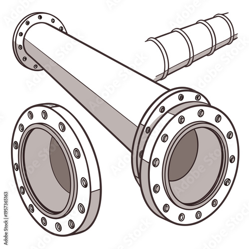 Industrial pipe flange connections bolts