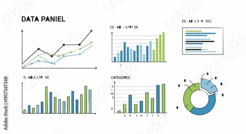 Infographic data analysis business statistics.