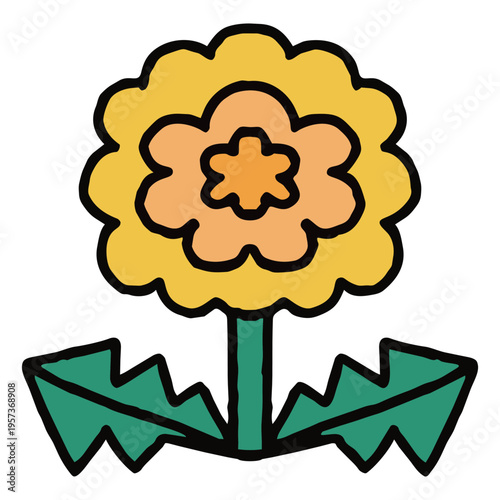 4月おたより素材　たんぽぽ