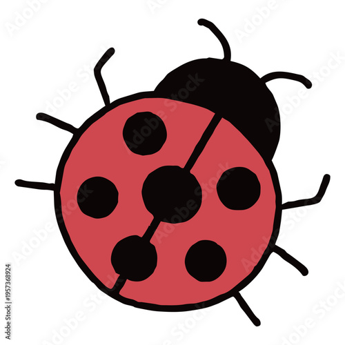 4月おたより素材　てんとう虫