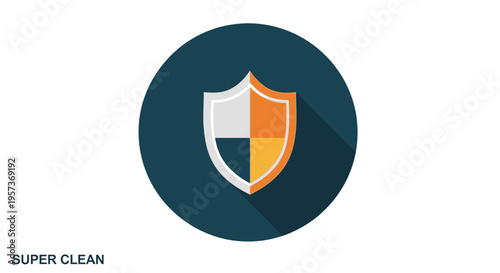 Free Download Clean Shield Icon with Long Shadow - Security and Protection Concept - GFXLoad