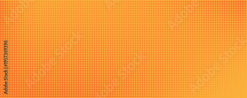 Yellow halftone background. Dotted gradient retro comic template.