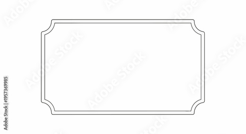 Simple black line art of a cross symbol within an ornate rectangular border.