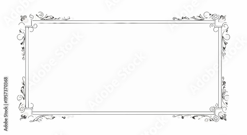 Ornate rectangular frame with floral details.