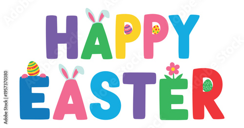 Christian Easter typography, inspirational religious lettering decorative vintage style