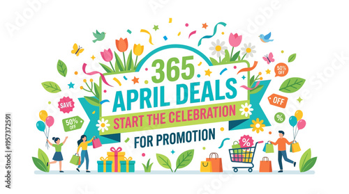 Colorful April Deals Promotion Festive Shopping
