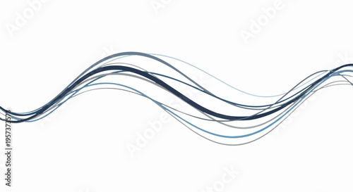 Wavy lines create an abstract graphic design element in a digital illustration.