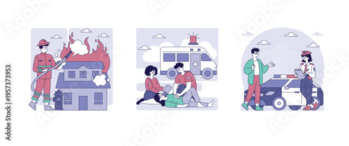 First Responders: Firefighting, Medical Aid, and Police Work