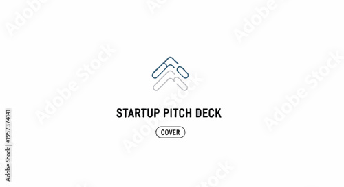 Startup pitch deck presentation cover design.