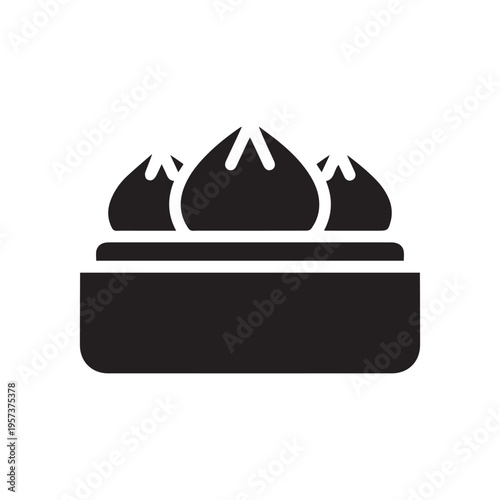 Chinese Dim Sum vector icon. filled flat sign for mobile concept and web design