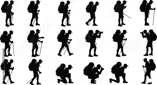 hiking, silhouette, backpacker, trekking, traveler, adventure, walking, outdoor, nature, explorer, journey, camping, tourism, motion, people, hiking backpacker, trekking silhouette
