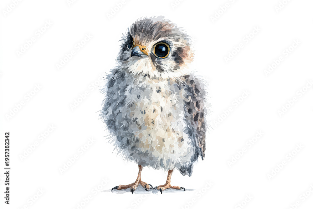 Obraz premium Cute and Fluffy Baby Bird Illustration