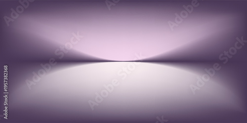 Abstract gradient podium background. Violet, purple and lilac empty 3d studio backdrop. Clean scene for product presentation mockup template. Vector illustration.