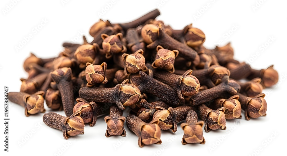 Obraz premium A Close Up Macro View of Dried Cloves Spice Isolated for Culinary Use