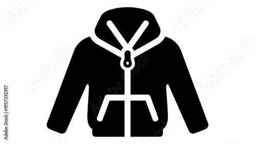 Zip up hoodie icon