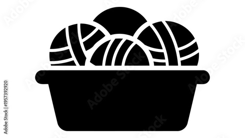 Yarn storage basket icon