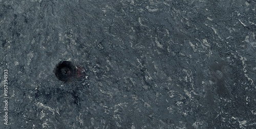 Aerial View of Al Safa Volcanic Field Saudi Arabia Basalt Lava Landscape