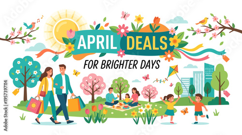 April Deals for Brighter Days Spring Sales Banner