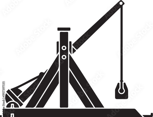 Vector medieval catapult icon