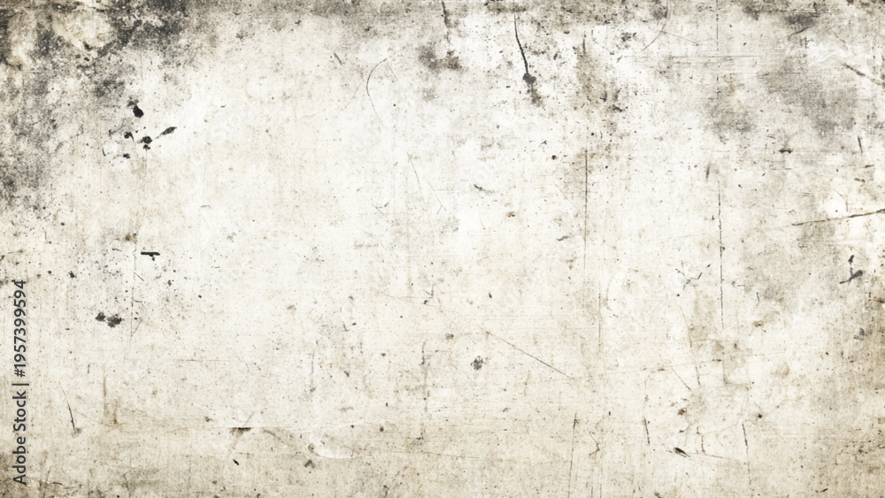 Fototapeta premium Old scratched and stained beige concrete wall texture background with dark spots