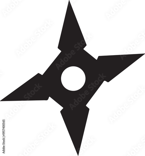 Vector ninja throwing star icon