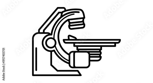 Medical Imaging Machine Icon, C-Arm X-Ray System, Healthcare Technology