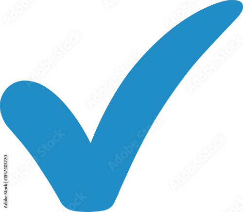 checkmark icon vector blue approval symbol for interface