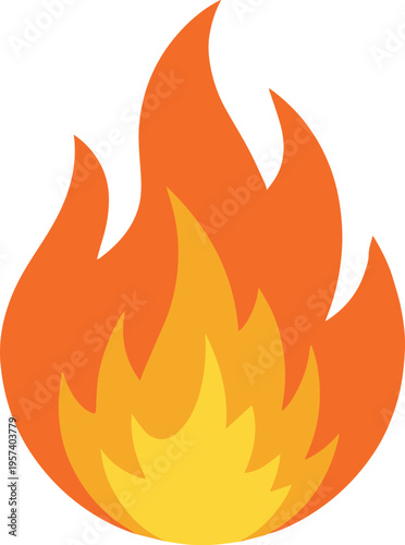 flame vector illustration gradient fire badge for social media