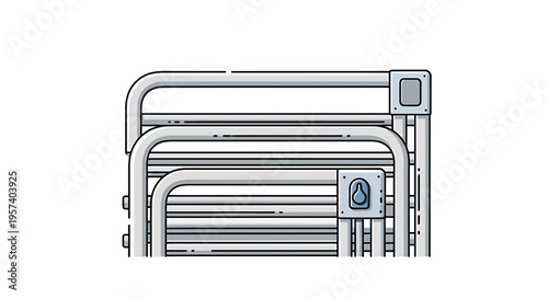 Modern Metal Turnstile Gate Entrance Security System