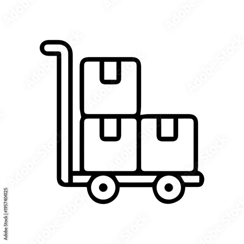 Delivery Cart with Boxes