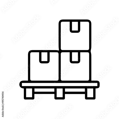 Logistics Pallet with Boxes