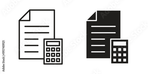 Accounting icon. Simple outline style for web and app. Vector icon