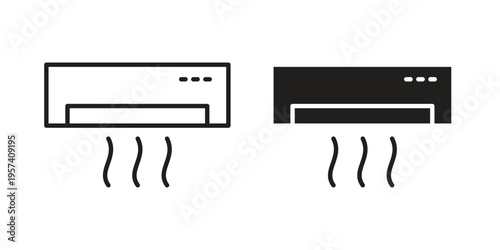 Air conditioner icon. Simple outline style for web and app. Vector icon