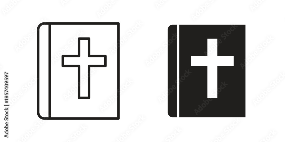 Fototapeta premium Bible icon. Simple outline style for web and app. Vector icon