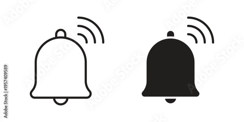 Bell icon. Simple outline style for web and app. Vector icon
