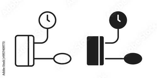 Blood pressure meter icon. Simple outline style for web and app. Vector icon