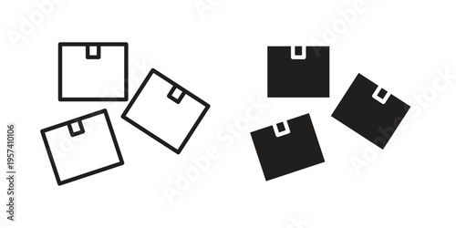 Boxes icon. Simple outline style for web and app. Vector icon
