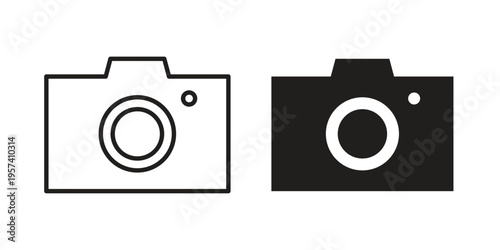 Camera icon. Simple outline style for web and app. Vector icon