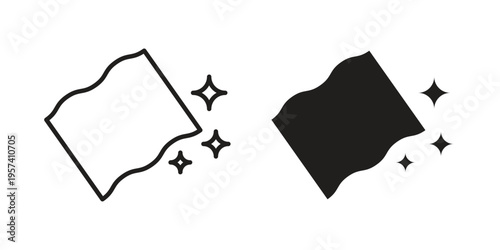 Cleaning cloth icon. Simple outline style for web and app. Vector icon