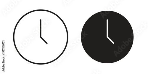 Clock icon. Simple outline style for web and app. Vector icon