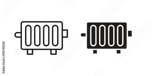Conditioner heater icon. Simple outline style for web and app. Vector icon