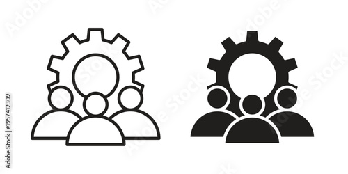 CRM icon. Simple outline style for web and app. Vector icon