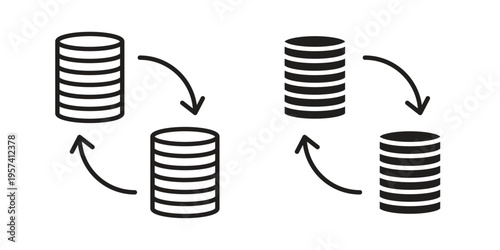 Data transfer icon. Simple outline style for web and app. Vector icon
