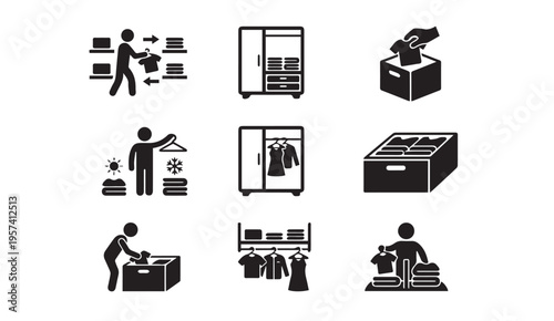 Daily laundry and clothing storage organization activities