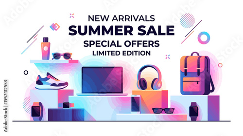 Summer Sale Promotion with Assorted Products