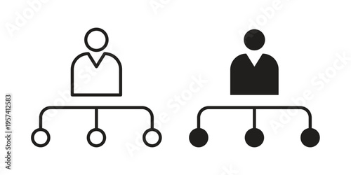 Department head icon. Simple outline style for web and app. Vector icon