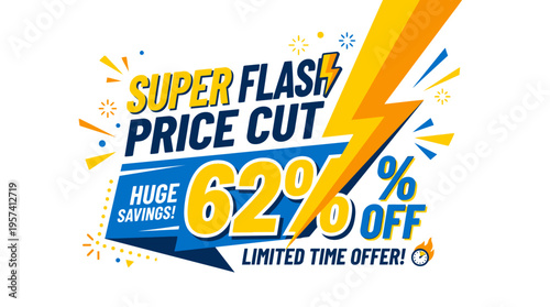 Super Flash Sale Price Cut Banner