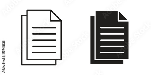 Documents icon. Simple outline style for web and app. Vector icon
