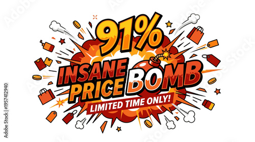 Explosive Price Bomb Sale Announcement